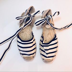Soludos Striped Espadrille Sandals - Size 7